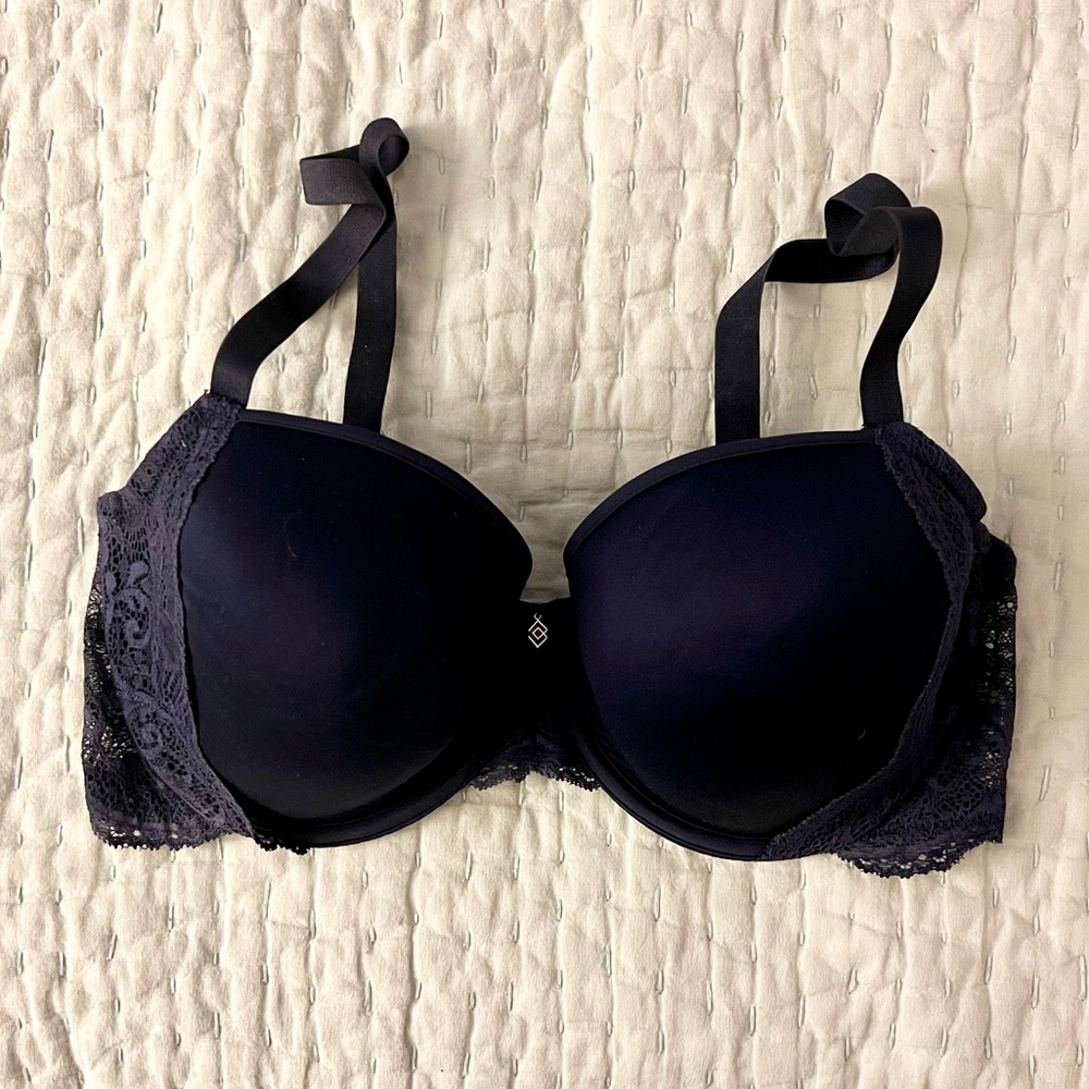 Thirdlove Navy Lace Demi bra - 34E